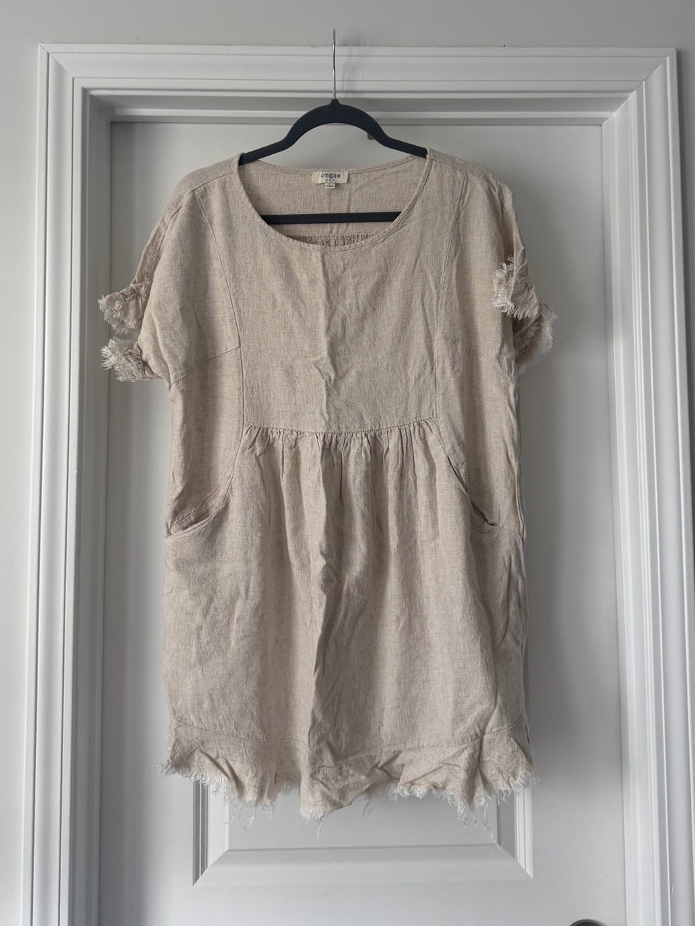 Umgee Linen Blend Oat Dress